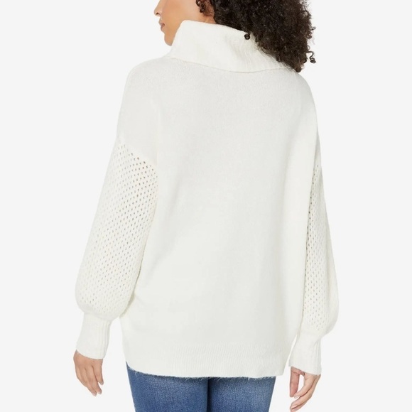 Vince Camuto Drop-Shoulder Turtleneck Sweater in Rich Black M - Picture 6 of 8